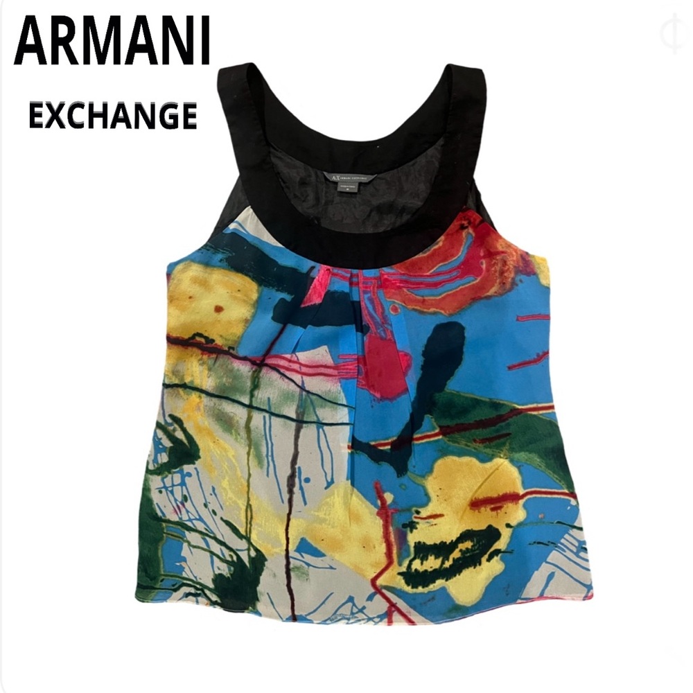 ARMANI EXCHANGE abstract print top